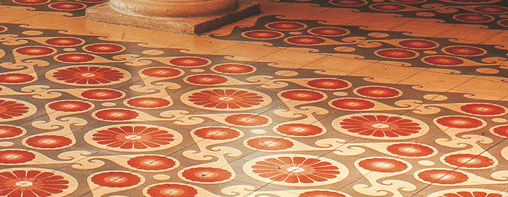 Hydraulic mosaics in the foyer of Can Pahisa Josep Mir Gibernau 19111929